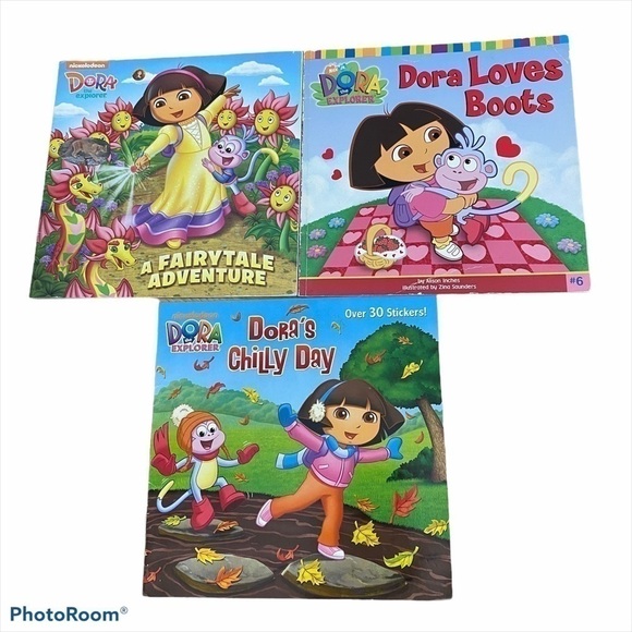 Dora Book Bundle Boots Chilly Day Fairytale Kids - Picture 1 of 3